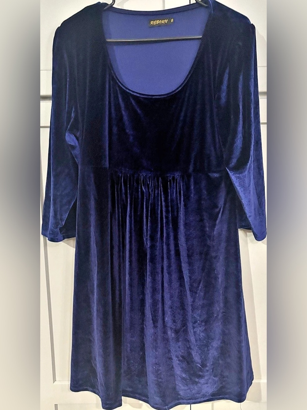 Reborn Velvet Dress/Tunic  in Blue Like New. Plus  Size 1X